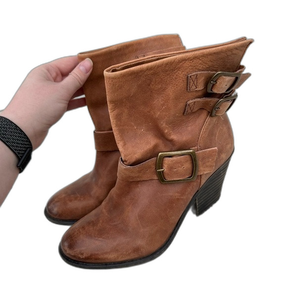 Lucky Brand Tommie Chestnut Booties Size 10 - Picture 2 of 12